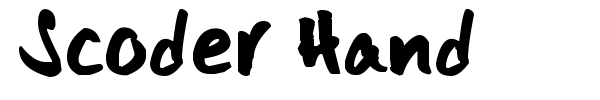Scoder Hand font preview